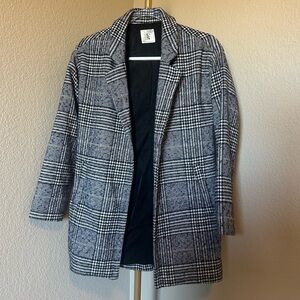 Altar'd State Black and White Plaid Blazer